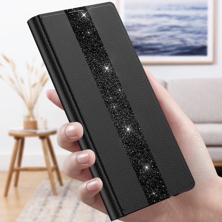 For Huawei Mate Xs 2 GKK Color Block Magnetic Shockproof Protective Leather Phone Case