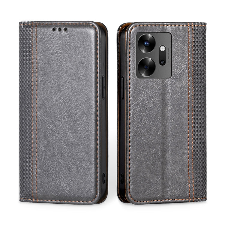 For Infinix Zero 20 Grid Texture Magnetic Flip Leather Phone Case