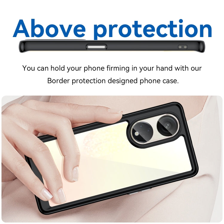 For OPPO Reno8 T 5G Colorful Series Acrylic + TPU Phone Case