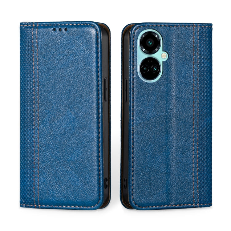 For Tecno Camon 19 / 19 Pro Grid Texture Magnetic Flip Leather Phone Case