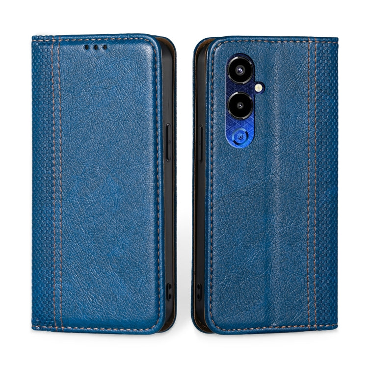 For Tecno Pova 4 Pro Grid Texture Magnetic Flip Leather Phone Case