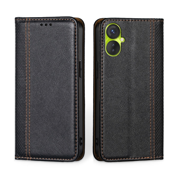 For Tecno Spark 9 Pro Grid Texture Magnetic Flip Leather Phone Case