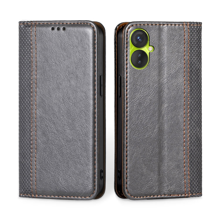 For Tecno Spark 9 Pro Grid Texture Magnetic Flip Leather Phone Case