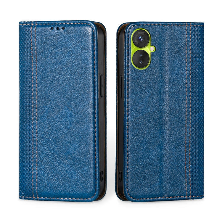 For Tecno Spark 9 Pro Grid Texture Magnetic Flip Leather Phone Case