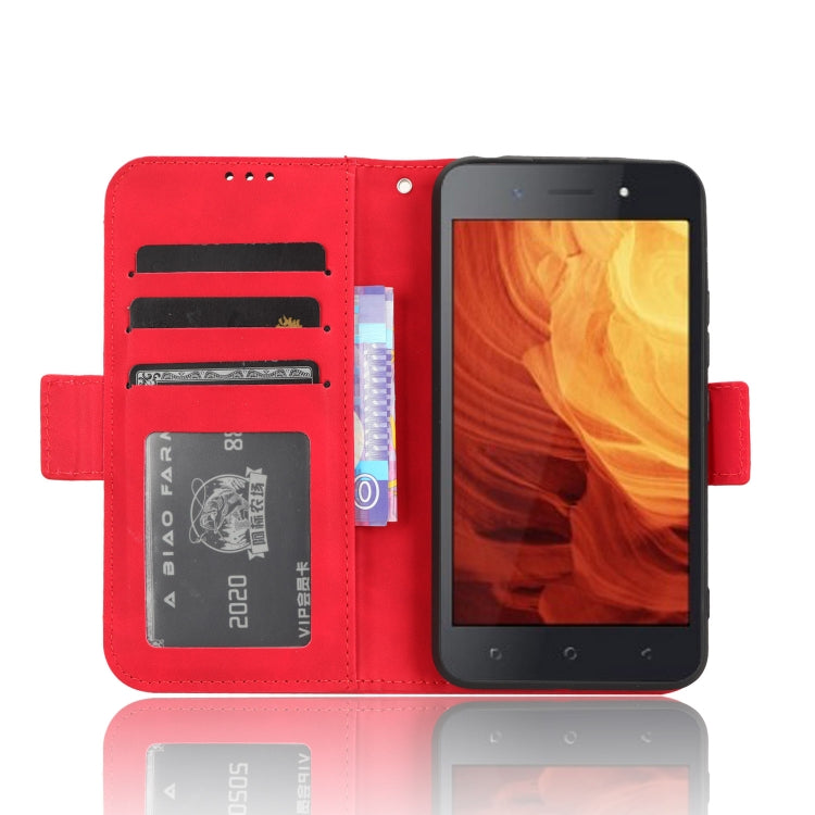 For Itel A18 Skin Feel Calf Texture Card Slots Leather Phone Case