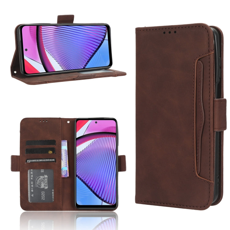 For Motorola Moto G Power 2023 Skin Feel Calf Texture Card Slots Leather Phone Case