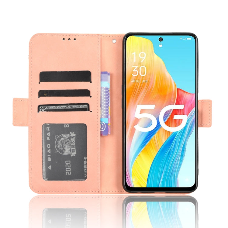 For OPPO A1 5G Skin Feel Calf Texture Card Slots Leather Phone Case