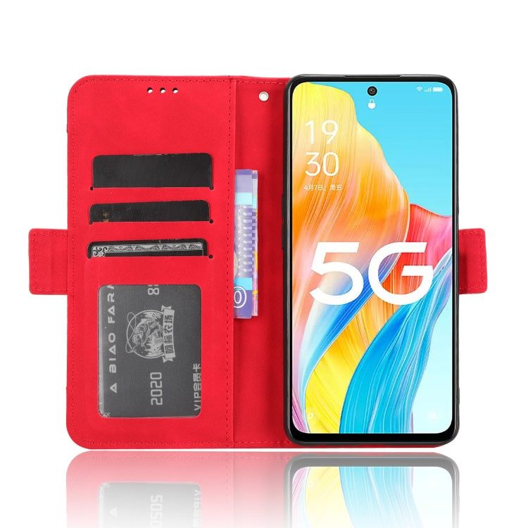 For OPPO A1 5G Skin Feel Calf Texture Card Slots Leather Phone Case