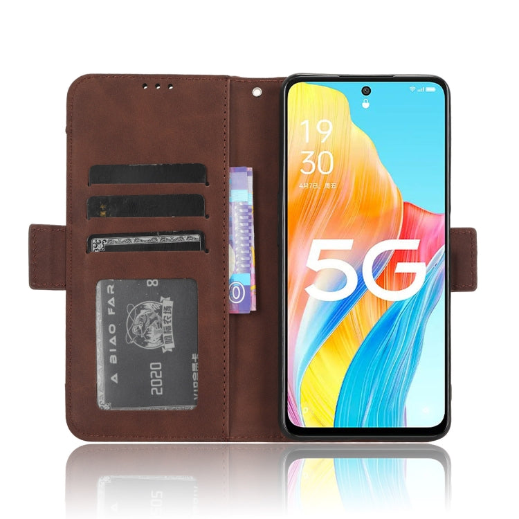 For OPPO A1 5G Skin Feel Calf Texture Card Slots Leather Phone Case