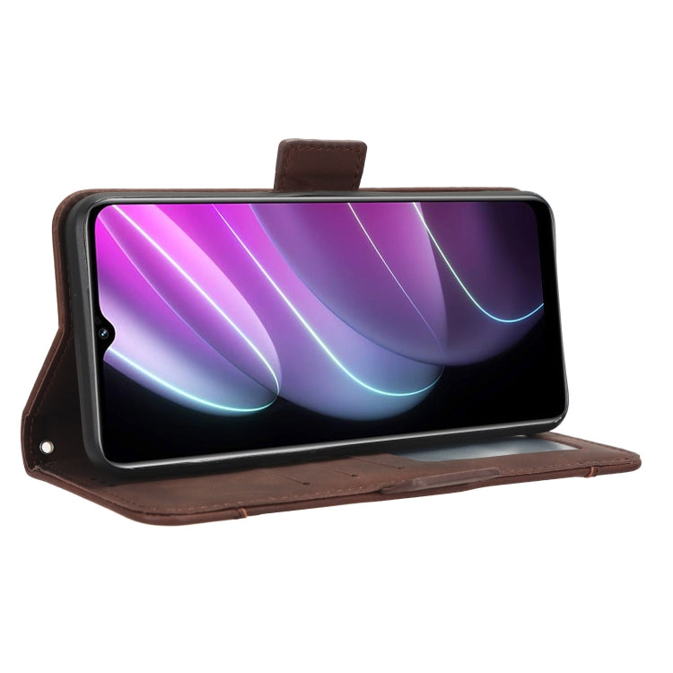 For Realme V30 / V30t 5G Skin Feel Calf Texture Card Slots Leather Phone Case