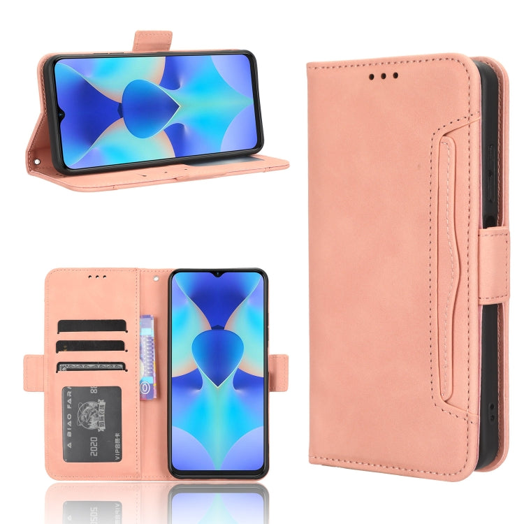 For Tecno Spark 10 4G Skin Feel Calf Texture Card Slots Leather Phone Case