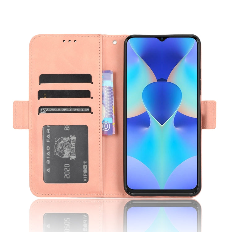 For Tecno Spark 10 4G Skin Feel Calf Texture Card Slots Leather Phone Case