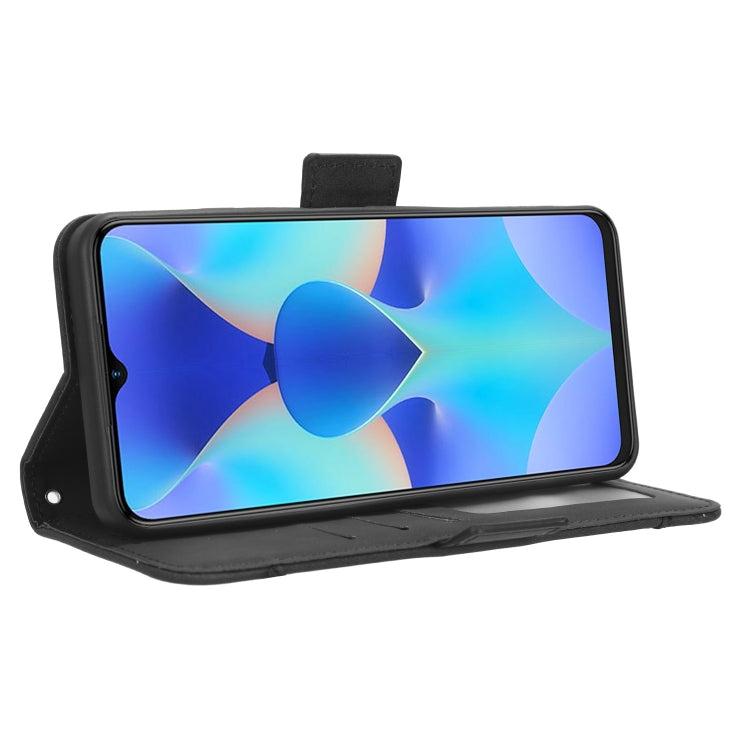 For Tecno Spark 10 4G Skin Feel Calf Texture Card Slots Leather Phone Case