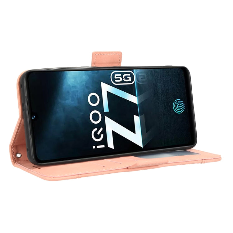 For vivo iQOO Z7x Skin Feel Calf Texture Card Slots Leather Phone Case