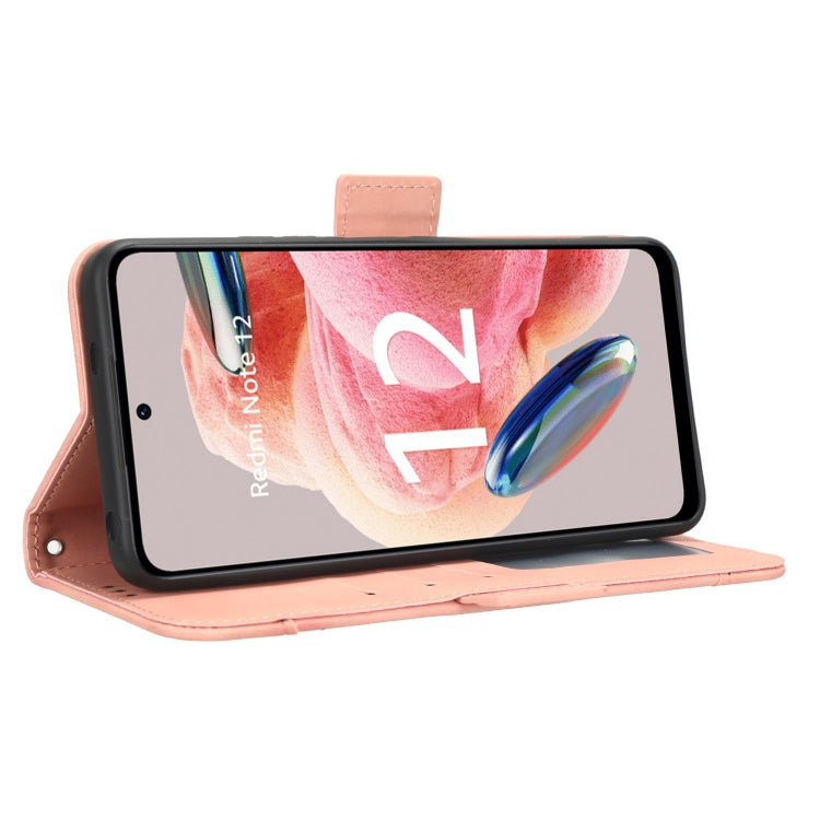For Xiaomi Redmi Note 12 4G Global Skin Feel Calf Texture Card Slots Leather Phone Case
