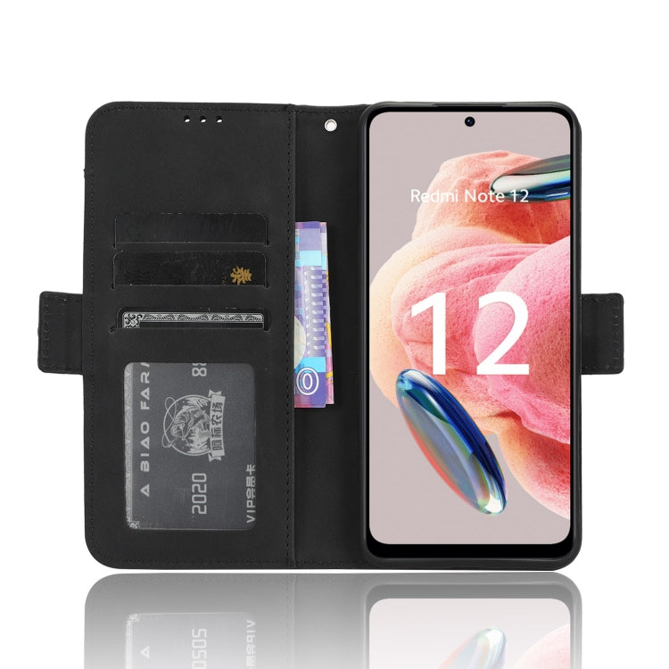 For Xiaomi Redmi Note 12 4G Global Skin Feel Calf Texture Card Slots Leather Phone Case