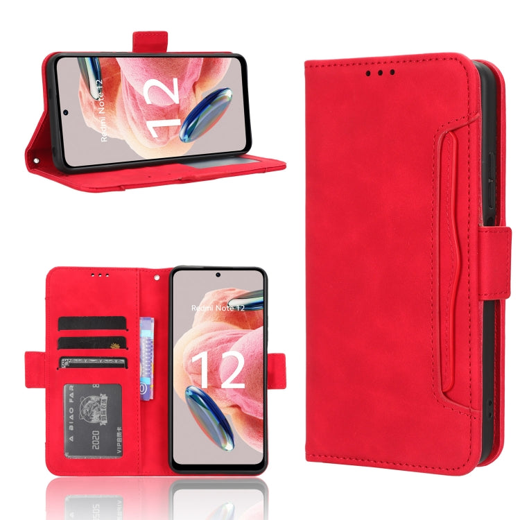 For Xiaomi Redmi Note 12 4G Global Skin Feel Calf Texture Card Slots Leather Phone Case