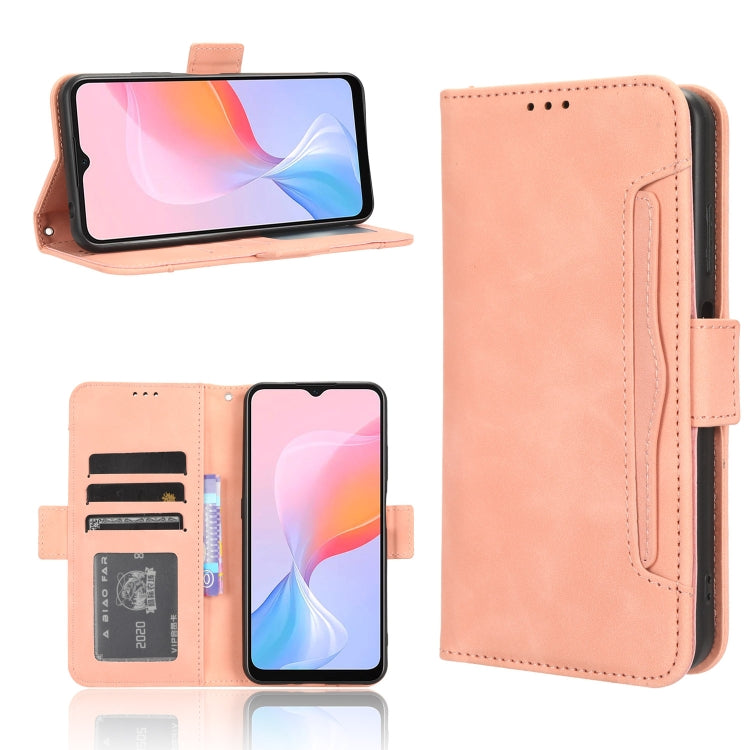 For Blackview A85 Skin Feel Calf Texture Card Slots Leather Phone Case
