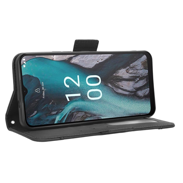 For Nokia C22 Skin Feel Calf Texture Card Slots Leather Phone Case