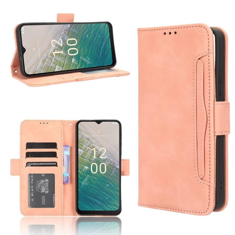 For Nokia C32 4G Skin Feel Calf Texture Card Slots Leather Phone Case