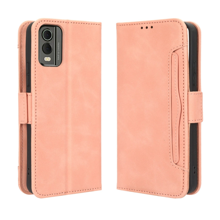 For Nokia C32 4G Skin Feel Calf Texture Card Slots Leather Phone Case