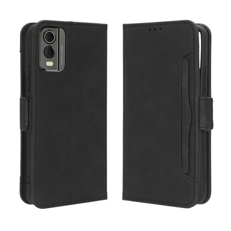 For Nokia C32 4G Skin Feel Calf Texture Card Slots Leather Phone Case