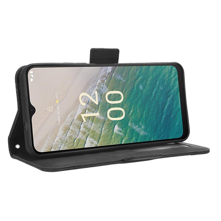 For Nokia C32 4G Skin Feel Calf Texture Card Slots Leather Phone Case