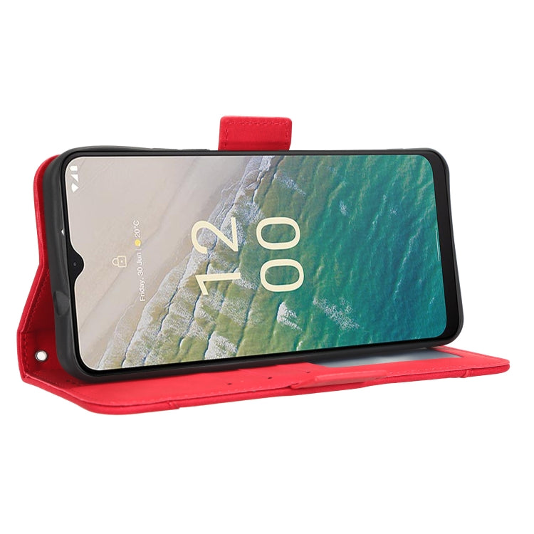 For Nokia C32 4G Skin Feel Calf Texture Card Slots Leather Phone Case