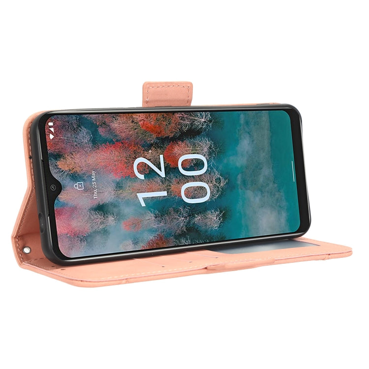 For Nokia C12 Skin Feel Calf Texture Card Slots Leather Phone Case