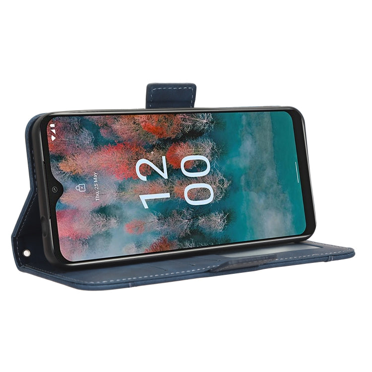 For Nokia C12 Skin Feel Calf Texture Card Slots Leather Phone Case