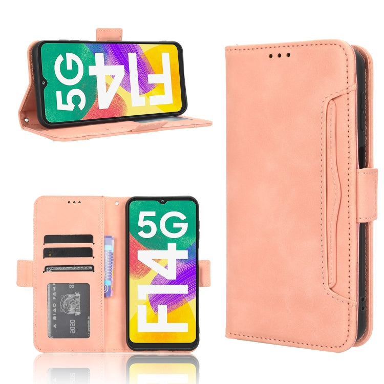 For Samsung Galaxy F14 Global Skin Feel Calf Texture Card Slots Leather Phone Case