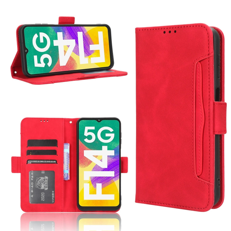 For Samsung Galaxy F14 Global Skin Feel Calf Texture Card Slots Leather Phone Case