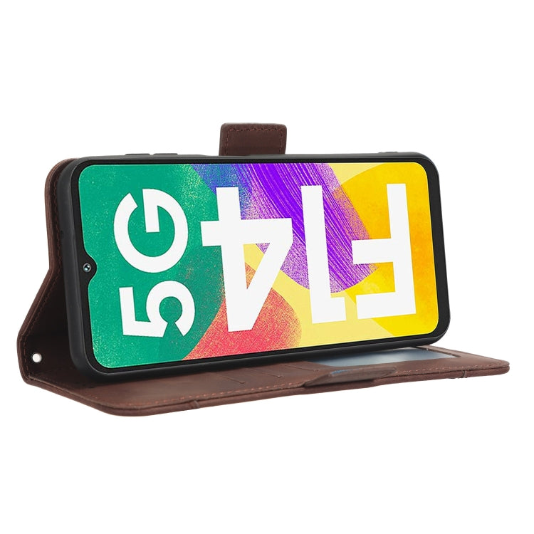 For Samsung Galaxy F14 Global Skin Feel Calf Texture Card Slots Leather Phone Case
