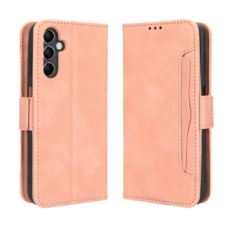 For Samsung Galaxy M14 5G Skin Feel Calf Texture Card Slots Leather Phone Case