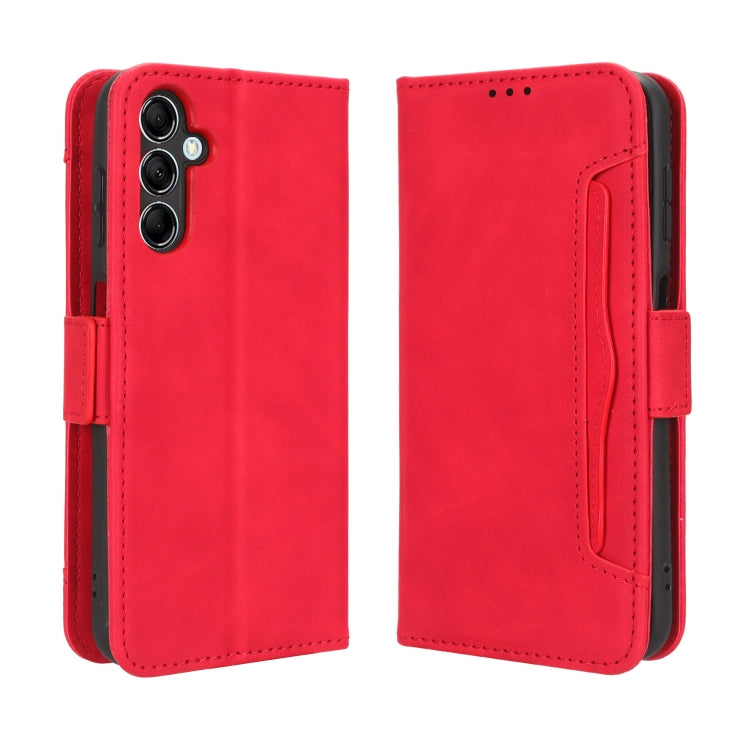 For Samsung Galaxy M14 5G Skin Feel Calf Texture Card Slots Leather Phone Case