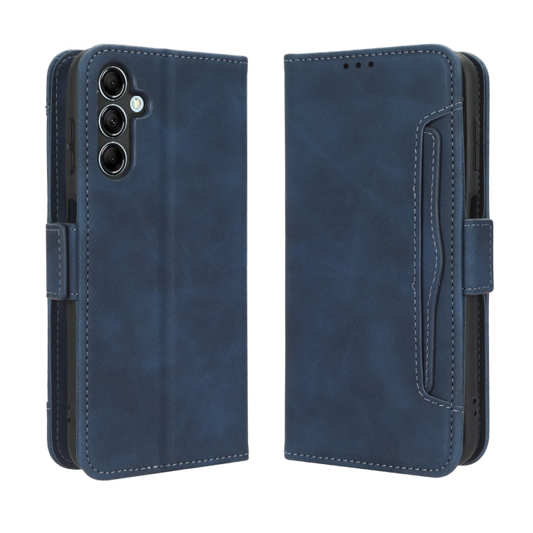 For Samsung Galaxy M14 5G Skin Feel Calf Texture Card Slots Leather Phone Case