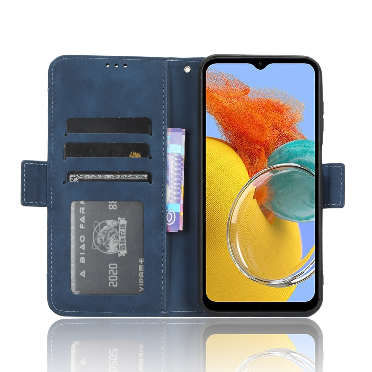 For Samsung Galaxy M14 5G Skin Feel Calf Texture Card Slots Leather Phone Case