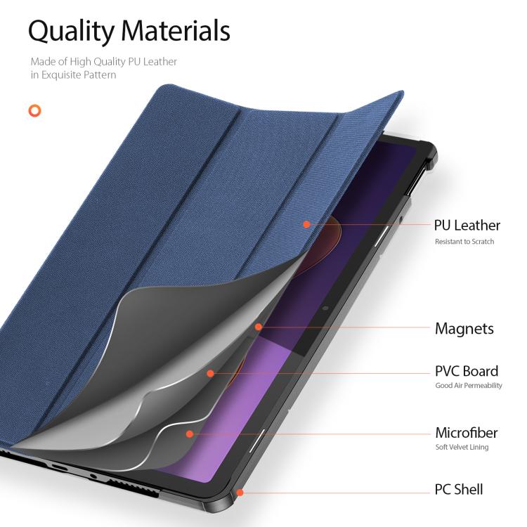 For Xiaomi Redmi Pad 2 DUX DUCIS Domo Series Magnetic Flip Leather Tablet Case