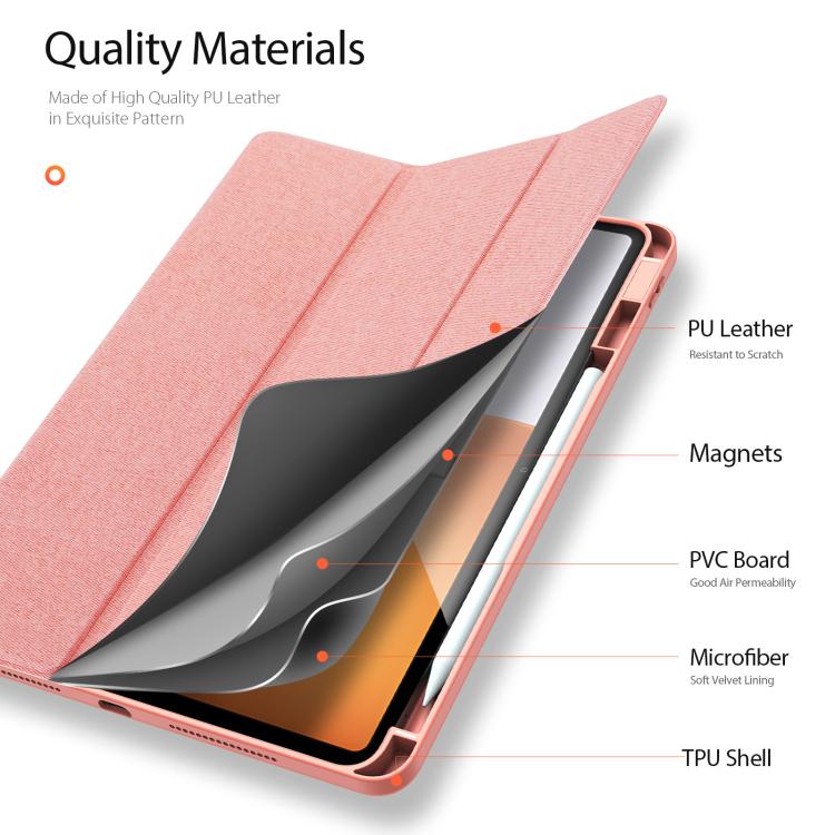 For Xiaomi Pad 7S Pro 12.5 DUX DUCIS Domo Series Magnetic Flip Leather Tablet Case