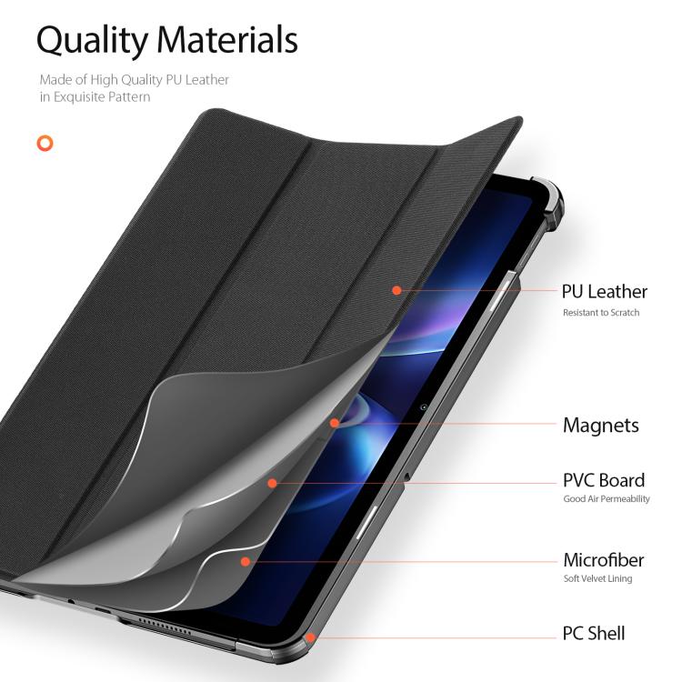 For Redmi Pad 2 SE 9.7 inch 2026 DUX DUCIS Domo Series Magnetic Flip Leather Tablet Case