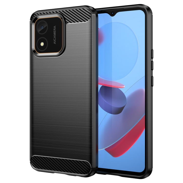 For Honor X5 4G Carbon Fiber Brushed Texture TPU Phone Case