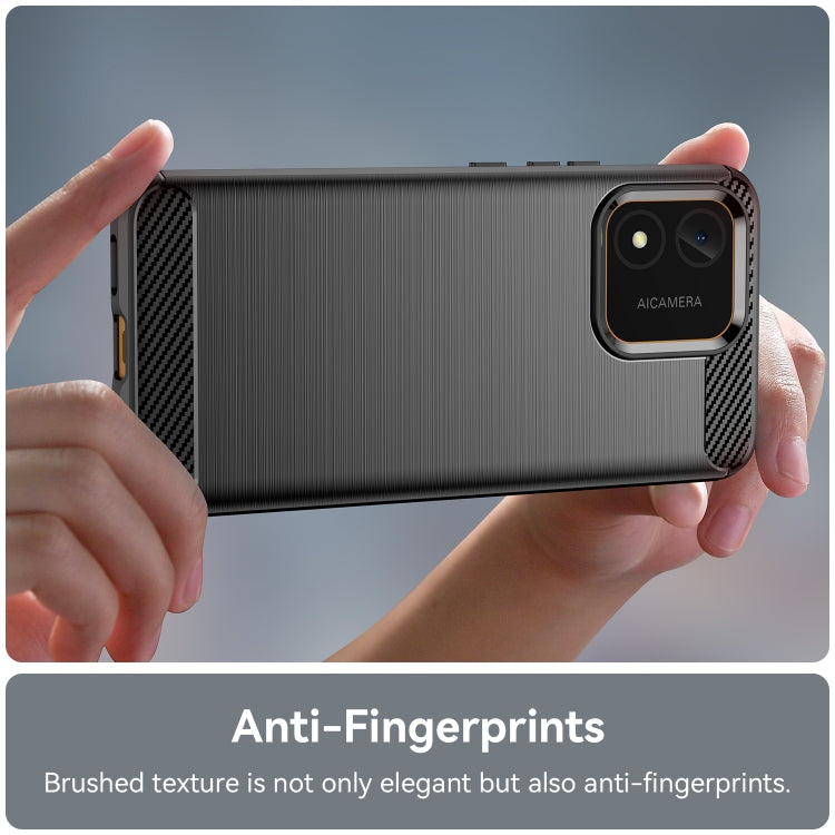 For Honor X5 4G Carbon Fiber Brushed Texture TPU Phone Case