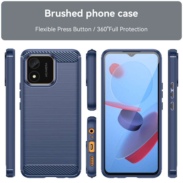 For Honor X5 4G Carbon Fiber Brushed Texture TPU Phone Case