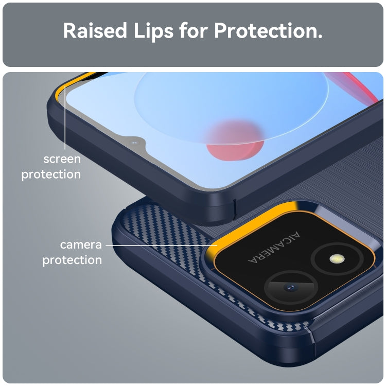 For Honor X5 4G Carbon Fiber Brushed Texture TPU Phone Case