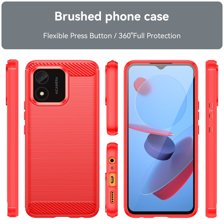 For Honor X5 4G Carbon Fiber Brushed Texture TPU Phone Case