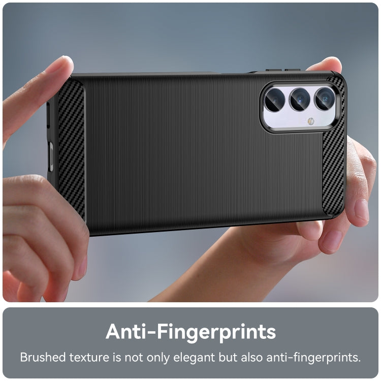 For Samsung Galaxy M54 5G Carbon Fiber Brushed Texture TPU Phone Case