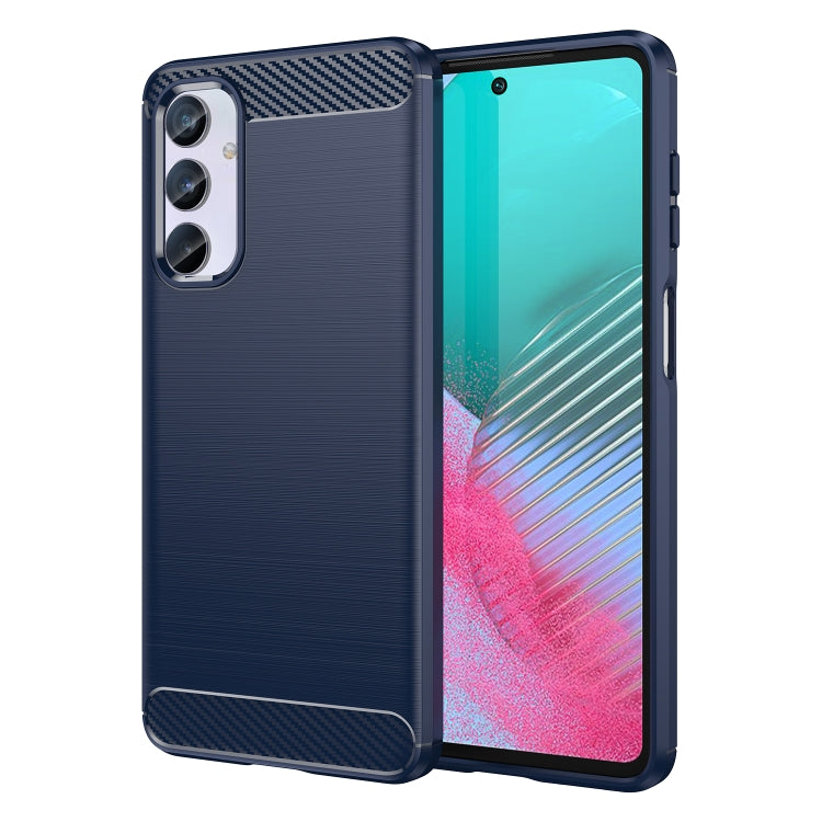 For Samsung Galaxy M54 5G Carbon Fiber Brushed Texture TPU Phone Case