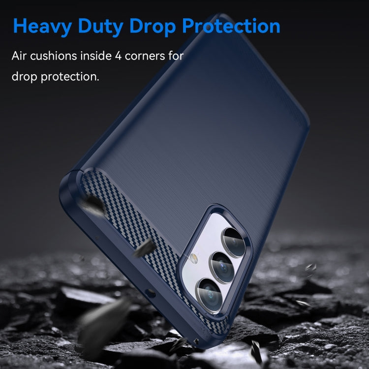 For Samsung Galaxy M54 5G Carbon Fiber Brushed Texture TPU Phone Case