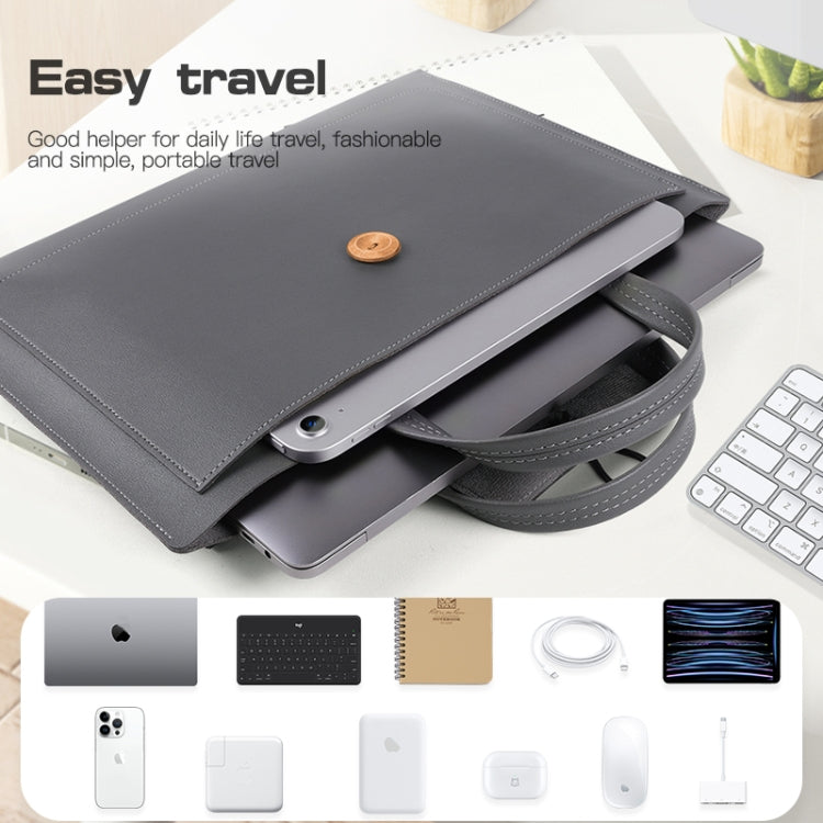 13-14 inch Universal Elastic Thread Button Portable Laptop Inner Bag