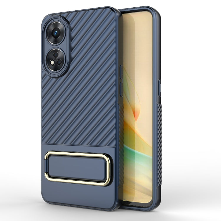 For OPPO Reno8 T 4G Wavy Textured Phone Case